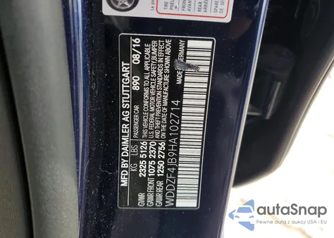 2017 Mercedes-Benz E 300 from USA, damaged, VIN WDDZF4JB9HA102714